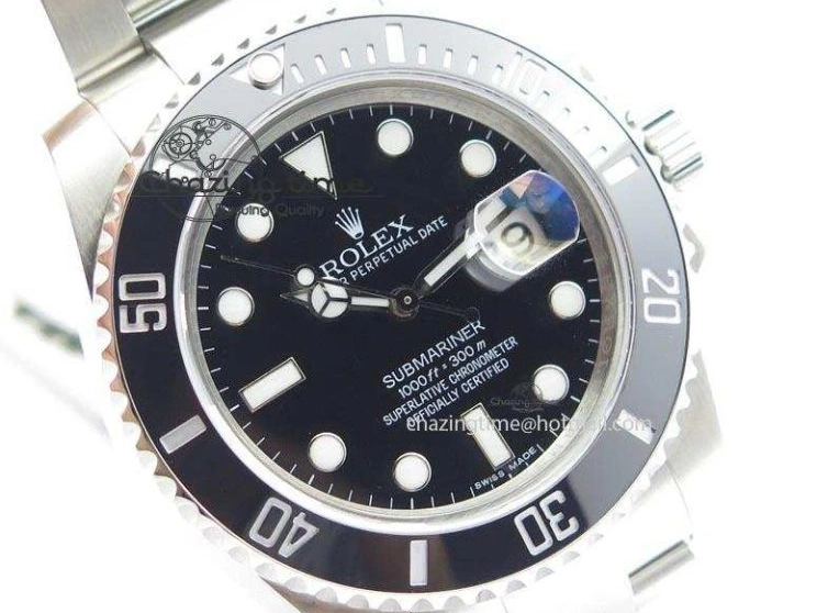 Black ETA2836 Submariner SS Maker Best BP Swiss Dial SS Edition 0416